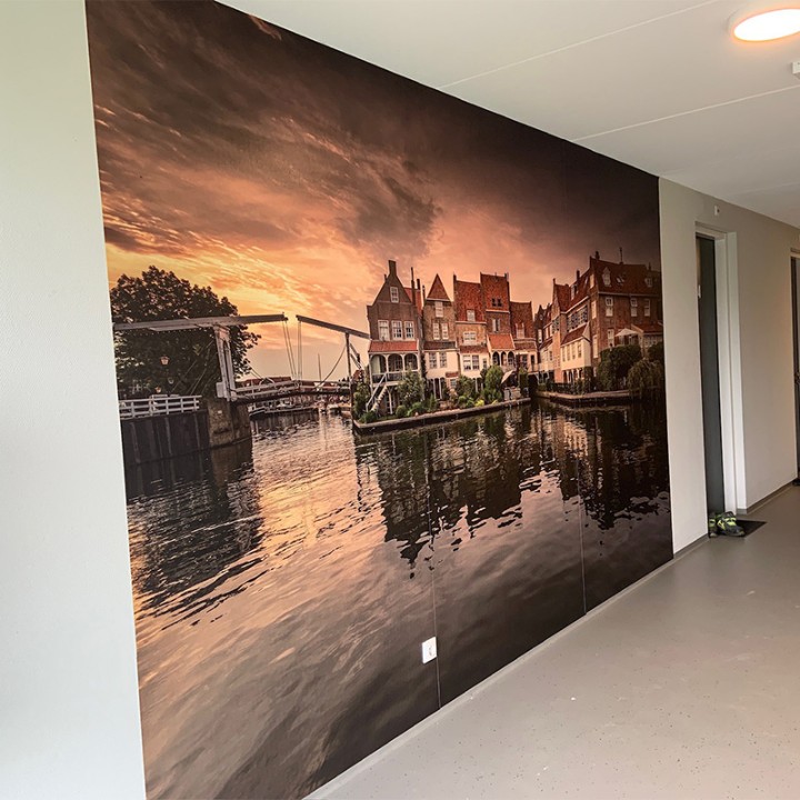 Fotobehang met luxe afwerking in een bedrijfsruimte