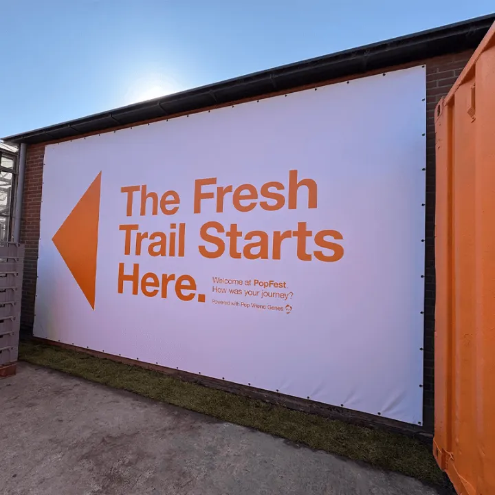 Spandoekframe blind evenement - Interieur Sign Company