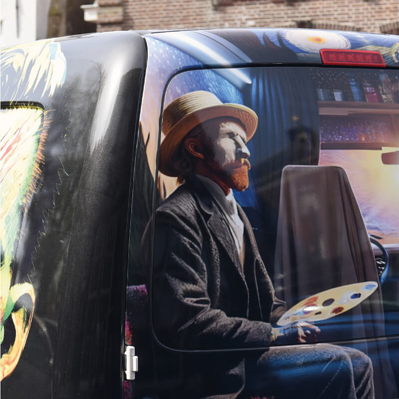 Auto met Vincent van Gogh carwrap door Sign Company