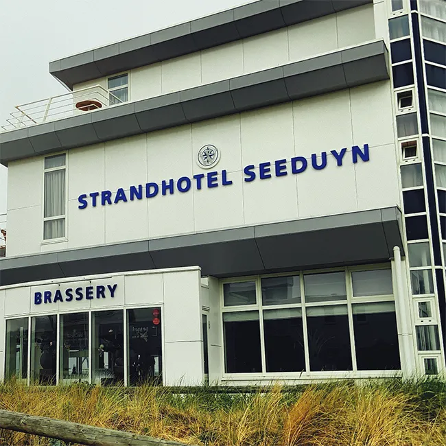 Seeduyn geveltekst horeca signing Vlieland