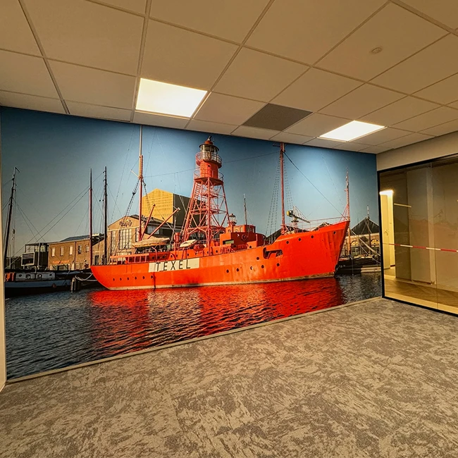 Themakamer wandvisual kantooraankleding Viva