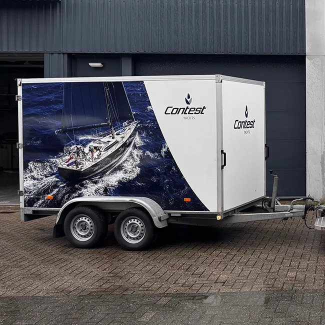 Contest Yachts aanhangwagen bestickering