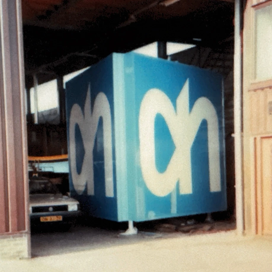 Signingproject voor Albert Heijn door Sign Company in 1988