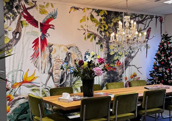 Fotobehang of textielframe Vergelijking en advies - Interieur Sign Company