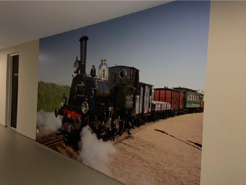 Industrieel fotobehang in de bedrijfskantine