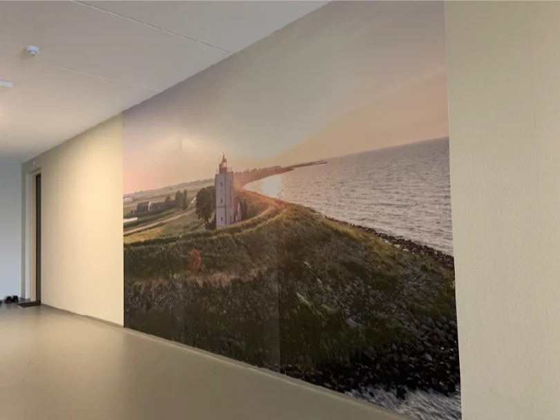 Fotobehang in de pauzeruimte