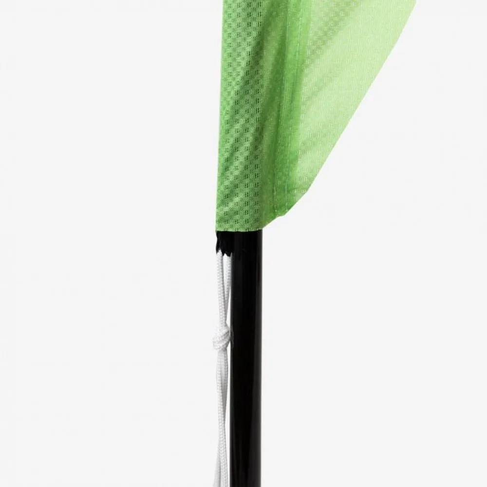 Beachflag Drop, detail van de druppelvormige punt aan de mast