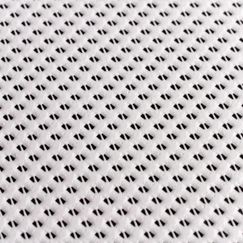 Mesh spandoek, close-up van het open geweven doek