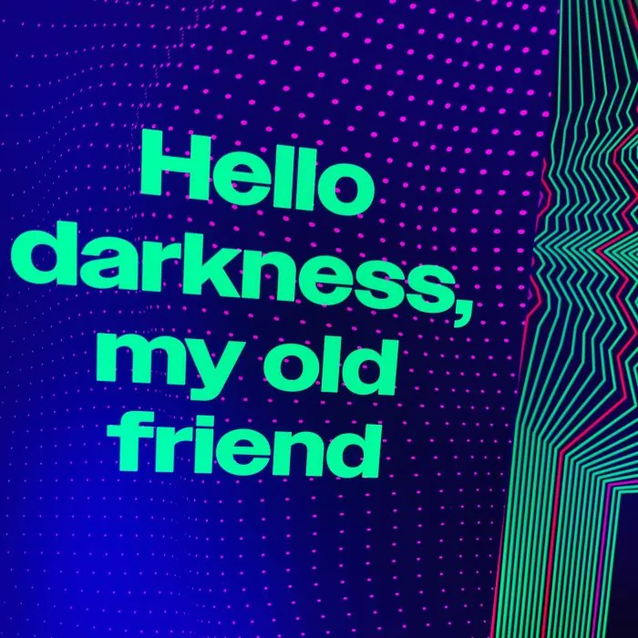 Close-up van NeonPrint typografie in felle neon-kleuren