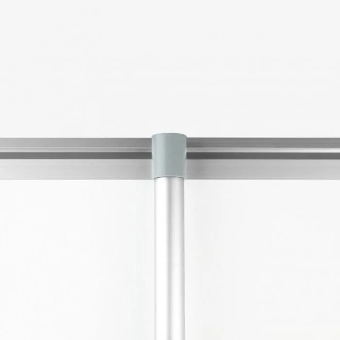 Budget roll-up banner, detail van het klemsysteem