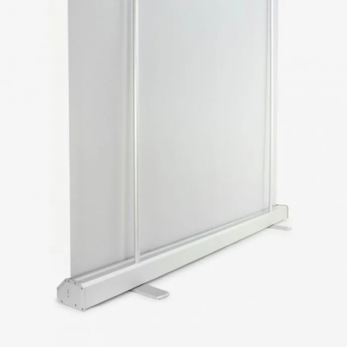 Roll-up XXL, detail van de stevige voet en frameconstructie