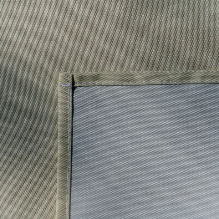 Tafelkleed, detail van de stof en afwerking